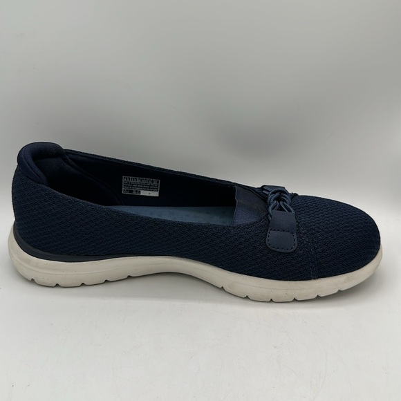 Skechers navy Flex Peony Goga Mat Flex Comfort air cooled sneakers, size 6.5 - Picture 6 of 8